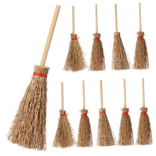 VERDANVERSE 10 Stück Teiliges Mini Hexenbesen mit Aufhängeband Kleines Kostüm Accessoire Langlebige Halloween Deko für Erwachsene als Hexenrequisit und Partyanhänger VERDANVERSE 10 Stück Teiliges Mini Hexenbesen mit Aufhängeband Kleines Kostüm Accessoire Langlebige Halloween Deko für Erwachsene als Hexenrequisit und Partyanhänger von VERDANVERSE