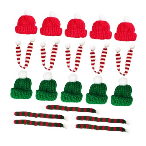 VERDANVERSE 20 Stück Teiliges Weihnachtsmützen mit Strickschals Flaschenhüllen und Tischdeko Handgefertigt Rot Grün Langlebig für Weihnachtsbaum DIY Bastelzubehör und Partydeko VERDANVERSE 20 Stück Teiliges Weihnachtsmützen mit Strickschals Flaschenhüllen und Tischdeko Handgefertigt Rot Grün Langlebig für Weihnachtsbaum DIY Bastelzubehör und Partydeko von VERDANVERSE