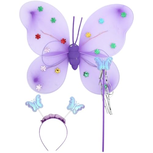 VERDANVERSE Glitzerndes Mädchen Schmetterlingsflügel Einlagig mit Kopfband und Zauberstab Cosplay Zubehör Batteriefrei Leicht für Geburtstag Karneval Bühne VERDANVERSE Glitzerndes Mädchen Schmetterlingsflügel Einlagig mit Kopfband und Zauberstab Cosplay Zubehör Batteriefrei Leicht für Geburtstag Karneval Bühne von VERDANVERSE