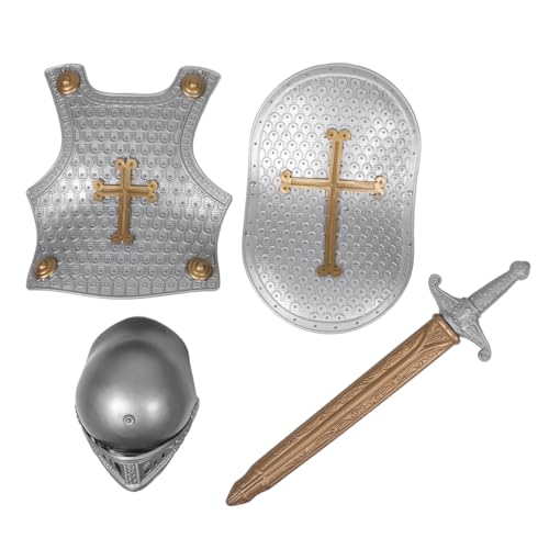 VERDANVERSE Kinderkostüm aus Robustem Kunststoff Leichtes Mittelalter Rollenspiel Helm und Schild Geeignet für Jungen und Mädchen für Karneval und Fasching VERDANVERSE Kinderkostüm aus Robustem Kunststoff Leichtes Mittelalter Rollenspiel Helm und Schild Geeignet für Jungen und Mädchen für Karneval und Fasching von VERDANVERSE