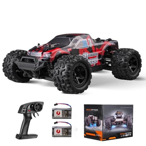 VEVOR Ferngesteuertes Auto, Maßstab 1:18, RC-Auto, All-Terrain-4WD-Offroad-Monstertruck mit 45° Wheelie & 2 Batterien, 36 km/h Hochgeschwindigkeits-Spielzeugauto, Ideal für Kinder ab 8 Jahren, IPX4 von VEVOR