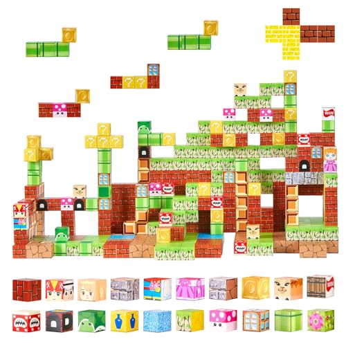 VEVOR Magnetblöcke, 100-teiliges Magnetblöcke-Set, magnetische Bauwürfel für Kinder, STEM Montessori-Sensorikspielzeug als Weihnachts- und Geburtstagsgeschenk, Konstruktions-Stapelspielzeug VEVOR Magnetblöcke, 100-teiliges Magnetblöcke-Set, magnetische Bauwürfel für Kinder, STEM Montessori-Sensorikspielzeug als Weihnachts- und Geburtstagsgeschenk, Konstruktions-Stapelspielzeug von VEVOR