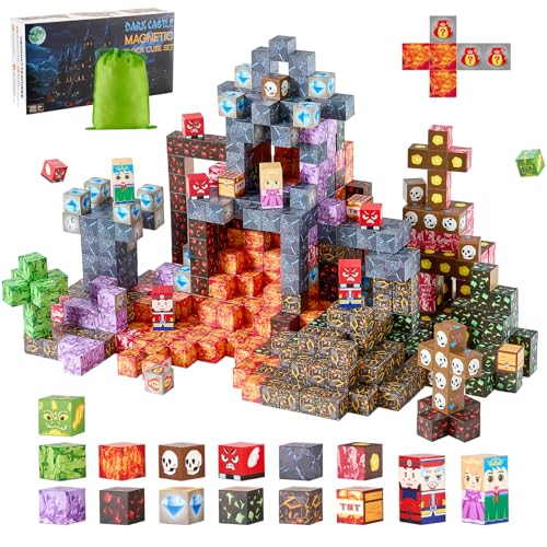 VEVOR Magnetische Bausteine, 100-teiliges Dark Castle-Set, Magnetblöcke, STEM Montessori-Spielzeug als Weihnachts- & Geburtstagsgeschenk, Konstruktions-Stapelspielzeug, ab 3 Jahren VEVOR Magnetische Bausteine, 100-teiliges Dark Castle-Set, Magnetblöcke, STEM Montessori-Spielzeug als Weihnachts- & Geburtstagsgeschenk, Konstruktions-Stapelspielzeug, ab 3 Jahren von VEVOR
