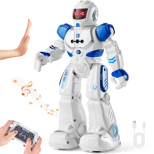 VEVOR RC-Roboterspielzeug für Kinder, programmierbarer, Ferngesteuerter Smart-Roboter mit Gestenerkennung, interaktiver laufender, singender und Tanzender Roboter für Kinder ab 3 Jahren, 160x80x265mm von VEVOR