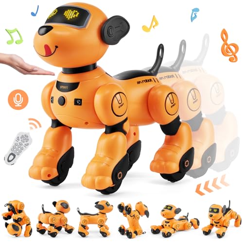 VEVOR Roboter Hund Kinder Ferngesteuerter Spielzeug, 2,4 GHz, programmierbares intelligentes interaktives RC Hund für Kinder mit Folgefunktion, Berührungs- und Sprachsteuerung, für Kinder ab 3 Jahren von VEVOR