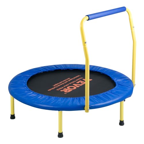 VEVOR Trampolin Gartentrampolin 810x920x920 mm, Klappabrer Trampolin Mini 60 kg Gewichtstragfähigkeit Fitness Trampolin, Kindertrampolin Kleinkind Trampolin Blau Indoor/Outdoor/Garten/Drinnen von VEVOR