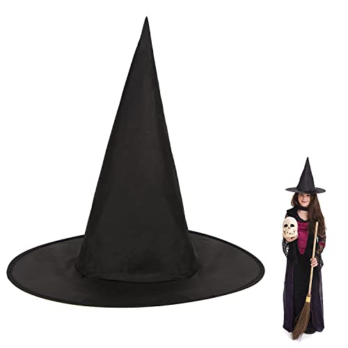 VEYLIN Hexenhut, 2 Stück schwarze Hexenhut Halloween Hut Kinder Hexenhüte für Frauen Halloween Accessoires von VEYLIN