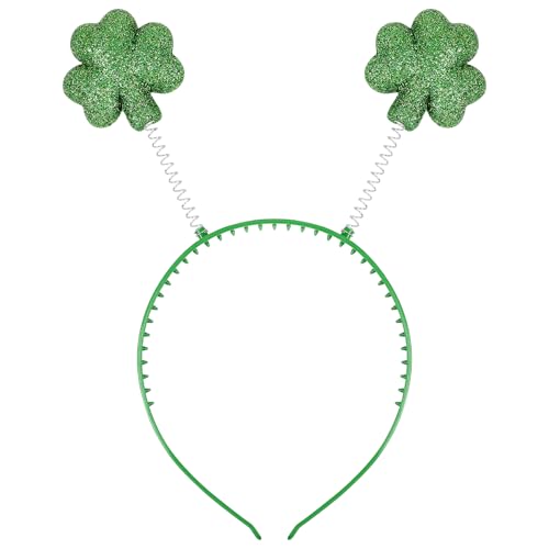 VEYLIN Irisches Kleeblatt Stirnband, St Patricks Stirnband Irish Hat Head Bopper Neuheit Irisches Stirnband Grünes Kleeblatt Stirnband Stirnband für Erwachsene von VEYLIN