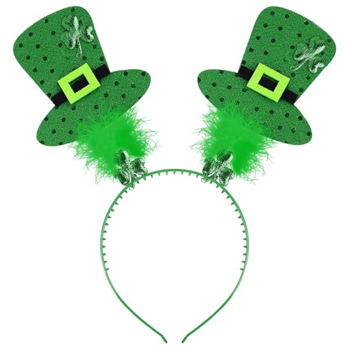 VEYLIN St Patricks Stirnband Irischer Hut Kopf Bopper Neuheit Irische Geschenke Stirnband St.Patricks Grünes Kleeblatt Stirnband Stirnband für Erwachsene von VEYLIN