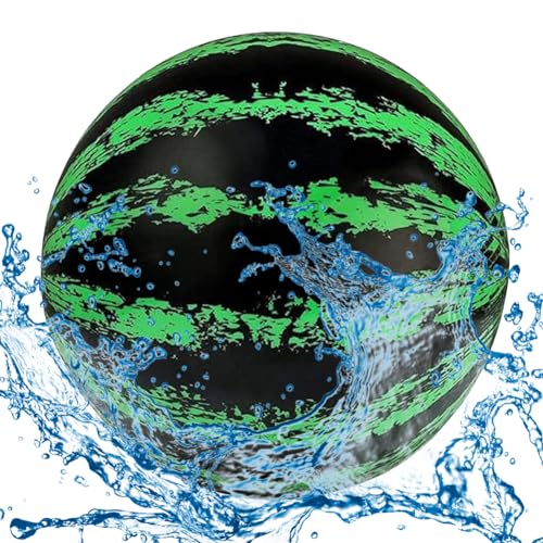 VEghee Aufblasbarer Wassermelonen Ball, unterwasserball, Sommer Strand Sportball PVC Schwimmbeckenball Spielzeug, Wasser Springen Ball für Erwachsene und Kinder Schwimmbäder Party (Grün) von VEghee