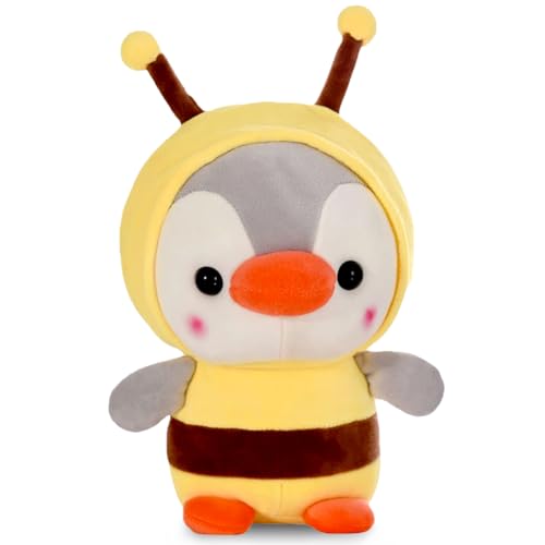 VEghee Penguin Bee Plüschtier, 25cm Plüsch Penguin Bee, Tier Plüsch, Gelb von VEghee