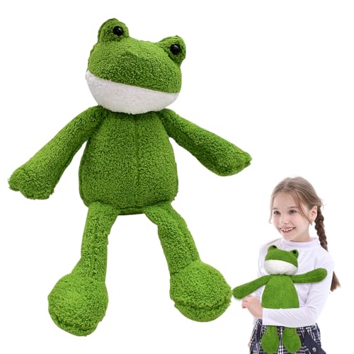 VEghee Frosch Kuscheltier, Grüner Frosch Plüschtier Stofftier, Plush Frog Stuffed Animal, weich Frog Gefüllte Babys Kinder(Grüner Frosch，35cm, 300g) von VEghee