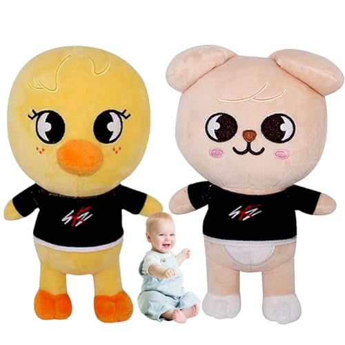 VEghee Stray Kids Cute Plush Doll, Gelbes Huhn Soft Plushie, Stray Hund Plush Toy, Stray Kuscheltier, Stuffed Pillow Cushion, Cartoon Soft Toy für Kinder Jungen und Mädchen Fans. von VEghee