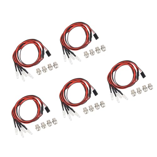 5-teiliges RC-Auto-LED-Licht-Set, 5 Mm Rote Lichtperlen für Traxxas, Hsp, Redcat, Axial Scx10, D90, Hpi RC-Auto von VGEBY