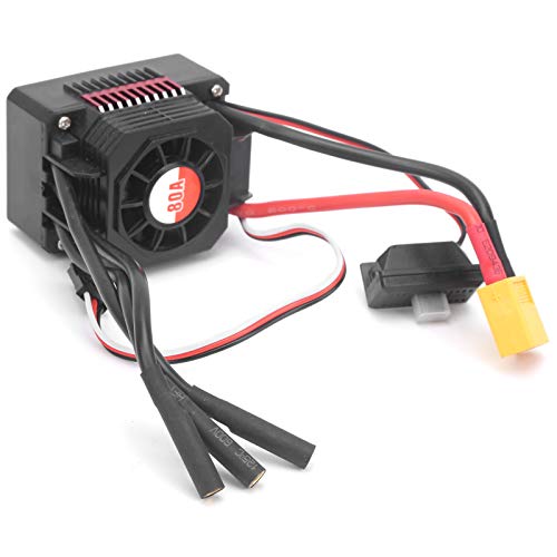 Bürstenloser ESC, RC elektrischer Geschwindigkeitsregler Wasserdichter elektrischer Geschwindigkeitsregler Zubehör für 1/8 RC Auto(XT60) Automodell Spielzeug von VGEBY