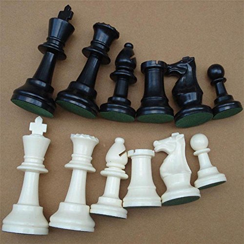 VGEBY Chessmen Set, Plastic International Chess Game, 77mm, 32 Stück, Schachspiel, 1 Spieler, Alter 8+ von VGEBY