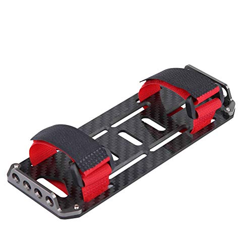 Kohlefaser Batterie Montageplatte, Autobatteriehalterung Ersatz Kompatibel für Traxxas Redcat Axial scx1 1:10 Crawler RC Car von VGEBY