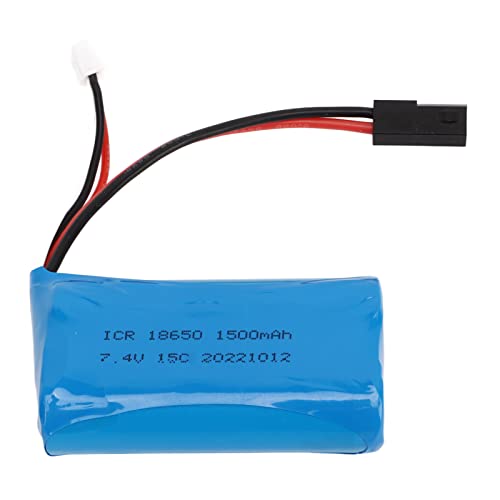 Lithium-Batterie, 7,4 V 1500 MAh Lithium-Batterie mit 5500-Stecker-Ersatzbatterie für RC-Car-Flugzeugschiffe von VGEBY