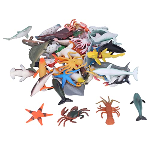 Ocean Sea Animal, 48-teiliges Mini-Plastik-Meerestier-Spielzeug-Set, Sicheres Badespielzeug für Kinder, Klassenzimmer, Bildungsparty von VGEBY