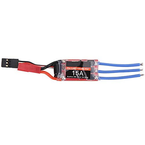 RC Brushless ESC, 15A 8,4 V 1: 28/1: 24 Fernbedienung Auto Brushless ESC RC-Fahrzeugmotor-Geschwindigkeitsregler Upgrade-Zubehör für 1/28 1/24 JST-Netzstecker Automodell Spielzeug von VGEBY