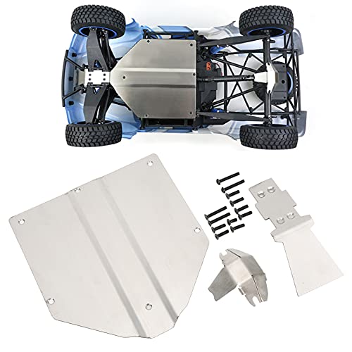 RC-Chassis-Rüstungsset, Edelstahl-Schutzplatte, Chassis-Rüstung für LOSI für Baja Rey V2 1/10 RC-Autozubehör von VGEBY