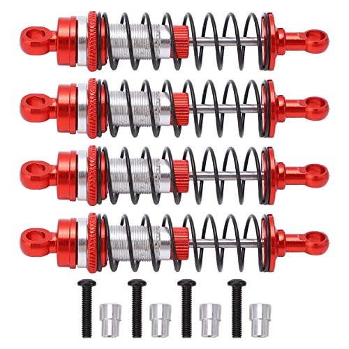 RC-Stoßdämpfer Vorne Hinten, Reduzierung von Vibrationen aus Aluminiumlegierung RC-Federdämpfer für Latrax Teton 1/18(Rot) Auto Modelle von VGEBY