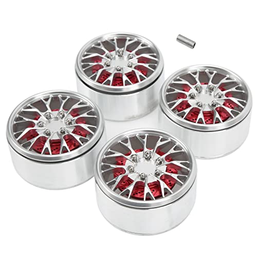 RC Wheels Felgen, 2,2 Zoll Beadlock-Felgennabe RC Aluminiumlegierung Beadlock-Radnaben für Traxxas RC Autozubehör(Silber) Automodell Spielzeug von Dilwe