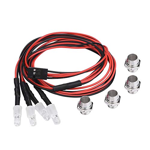 RiToEasysports RC LED Licht, 4PCS 5mm RC Auto LED Beleuchtung Rücklicht Kit LED Licht RC Zubehör mit Geringem Stromverbrauch für Modell Drift Car Fahrzeug (Nr. 5 rotes Licht) von VGEBY