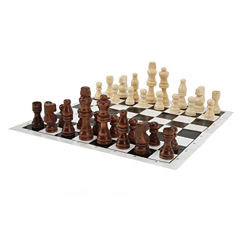 Schachbrett-Set, Faltbares Schachbrett mit 32 Stück Schachfiguren, Tragbare Lustige Brettspiel-Schachsets für Weihnachtsfeiern Schach, Freizeitsport Schachbrett-Set, Faltbares Schachbrett mit 32 Stück Schachfiguren, Tragbare Lustige Brettspiel-Schachsets für Weihnachtsfeiern Schach, Freizeitsport von VGEBY