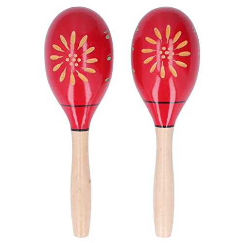 VGEBY 2 Stück Maracas Shaker, Holz Shaker Rassel Hand Percussion Musikinstrumente für Konzerte Partys von VGEBY