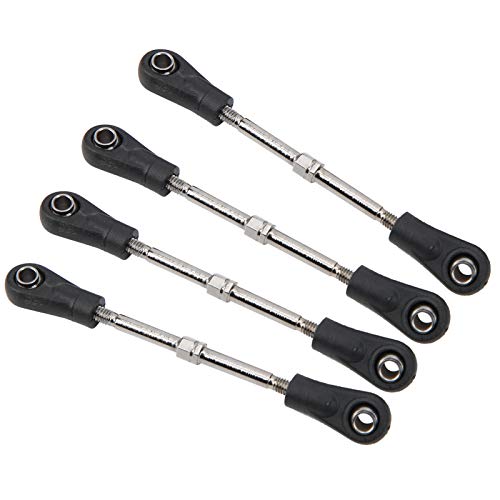 VGEBY 4PCS RC Lenkstange, Verstellbare Metall Lenkgestänge Fernbedienung Auto Lenkstange Hinten Obere Lenkstange Ersatzteile Passend für 1/10 RC Offroad Autozubehör Automodell Spielzeug von VGEBY