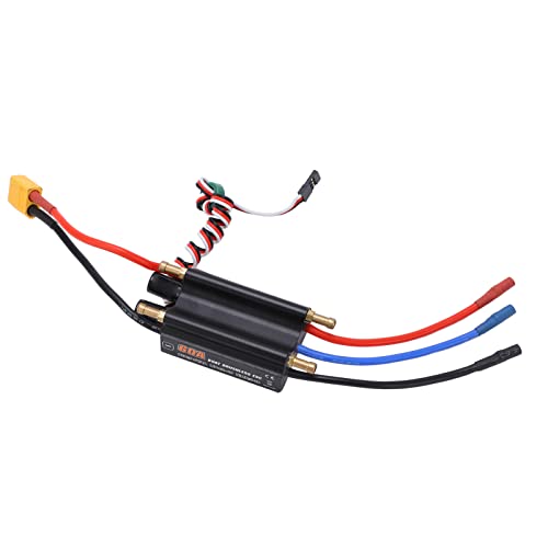 VGEBY 60A Bürstenloser RC-Regler, Elektronischer RC-Geschwindigkeitsregler mit XT60-Stecker, BEC-Schalter, Wasserdichter RC-Boot-ESC, Elektrische Geschwindigkeitsregler, Kraftwerks- von VGEBY