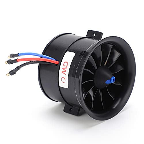 VGEBY 70mm RC Duct, EDF 70mm 12 Blätter Duct 6S 2100KV ESC Geschwindigkeitsregler Set Composite Material für RC Car(CW) Zubehör Für Modellflugzeuge von VGEBY