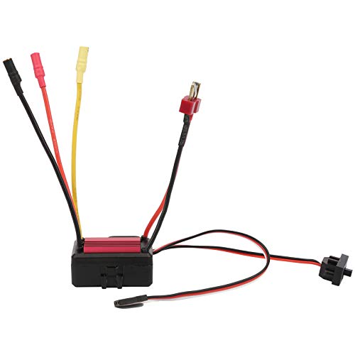 VGEBY Brushless ESC, 35A Kleine Bürstenlose Elektronische Geschwindigkeitsregelung Flugzeughubschrauber Drohnenzubehör für 1/18 1/16 ferngesteuertes Auto(rot) Automodell Spielzeug von VGEBY