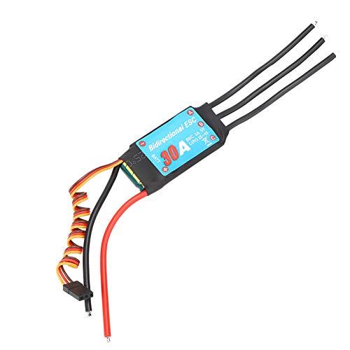 ESC Brushless, Einer Way Brushless ESC Elektronischer Drehzahlregler für RC Auto Schiffs Unterwasserpropeller(30A) von VGEBY