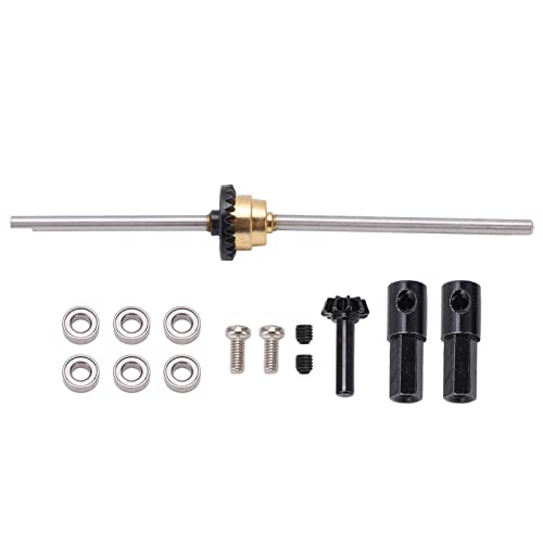 VGEBY Hintere Brückenachse, Differential-Kit aus Aluminiumlegierung für WPL C14 C24 C34 C44 B14 B16 B24 B36 1/16 RC Car Auto Modelle von VGEBY