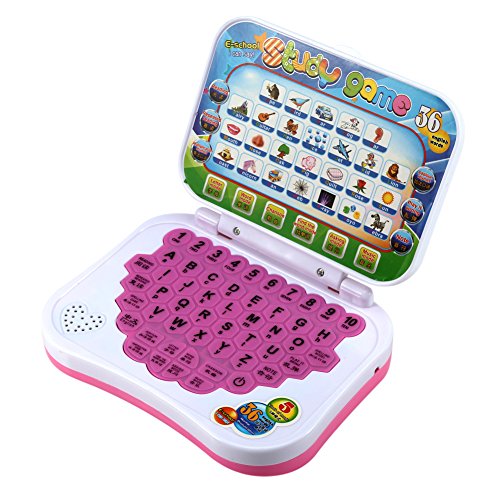 Kinder Laptop Spielzeug, Zweisprachige Pädagogische Lernstudie Spielzeug Laptop Laptop Computerspiel Tablet Baby Ab 6 Monate von VGEBY