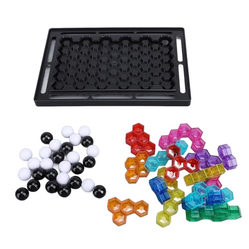 VGEBY Perlen-Puzzlebrett, Pädagogisches Kunststoff-2-in-1-3D-Interaktions-Matching-Perlen-Schachbrettspiel von VGEBY