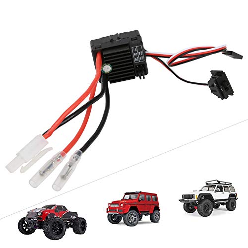 VGEBY RC Auto ESC, 2-3S 60A ESC Brushed mit Wasserdicht BEC 5V/2A ESC Elektronischer Drehzahlregler für 1/10 RC Car von VGEBY