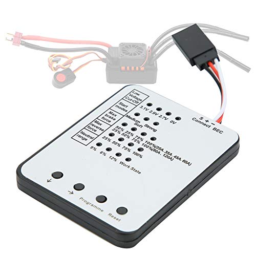 VGEBY RC Auto Programmkarte, A1-Version LED ESC Programmkarte 61 x 48 x 6 mm RC Auto Zubehör(Schwarz und weiß) von VGEBY