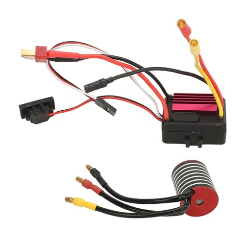 VGEBY RC Bürstenloser Motor ESC, 2430 Bürstenloser Motor 35A ESC Combo Set Leistungsstarker, Langlebiger Bürstenloser Motor ESC für 1/16 1/18 Ferngesteuertes Auto (5800KV) von VGEBY