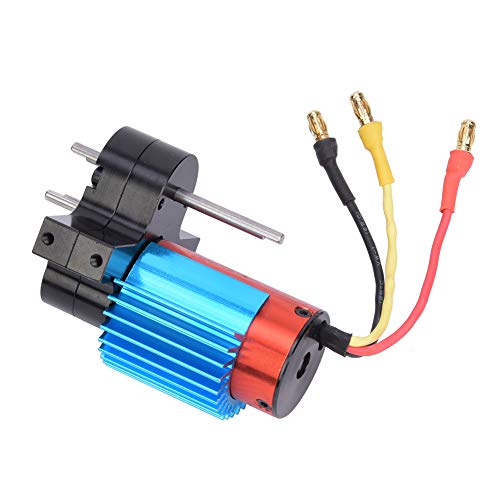 VGEBY RC-Car-Motor, 380 RC-Hochgeschwindigkeits-Brushless-Motor mit Metallgetriebe RC-Car-Zubehör Passend für WPL C14 C24 1/16 RC-Car (Schwarz WPL1687BL) von VGEBY