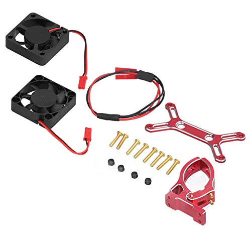 VGEBY RC Car Motor Kühlkörper, 4985 1717 Aluminiumlegierung Bürstenloser Motor Kühlventilator Kühlkörper für und Andere 1/5 Modelle Auto (Rot) von VGEBY