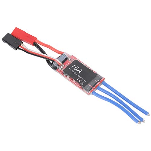 VGEBY RC ESC 2‑4S, 15A ESC Brushless Elektronischer Geschwindigkeitsregler für 1/28 1/24 RC Auto Boot Modell von VGEBY