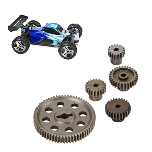 VGEBY RC Hauptgetriebe, 64T 17T 21T 26T 29T Maßstab 1:10 Fernbedienungskriecher Differential Hauptmetall Stirnrad RC Motorgetriebe RC Teilzubehör für HSP Brontosaurus 1/10 LKW von VGEBY