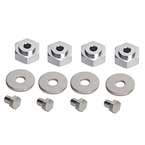 VGEBY1 RC Hex Adapter, Aluminiumlegierung 12mm Drehen Sie Sich um 17mm Rad Hex Adapter für 1/10 RC Car(Silber) von VGEBY1