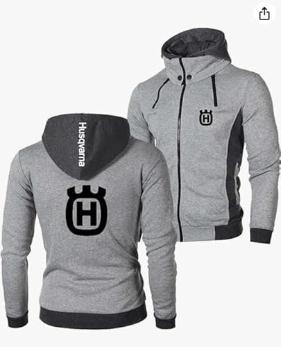 VGFSVGDD Herren Casual Hoodie Sweatshirt - 3D H.u.s.q.v.a.r.n.a Print Sports Unisex Long Sleeve Casual Cardigan Hoodie Spring Autumn Sweater Jacket von VGFSVGDD