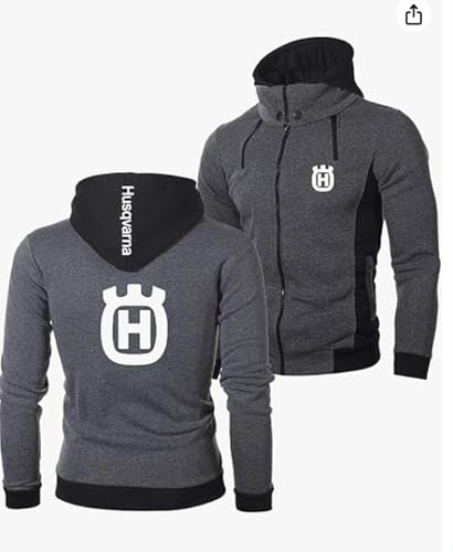 VGFSVGDD Herren Casual Hoodie Sweatshirt - 3D H.u.s.q.v.a.r.n.a Print Sports Unisex Long Sleeve Casual Cardigan Hoodie Spring Autumn Sweater Jacket von VGFSVGDD