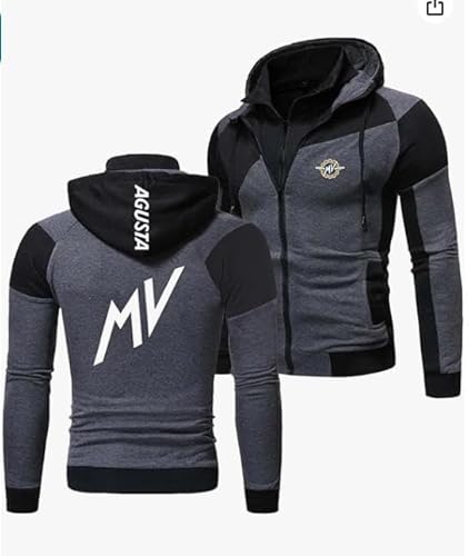 VGFSVGDD Herren Casual Hoodie Sweatshirt - 3D MV AG..U.S.TA Print Sports Unisex Long Sleeve Casual Cardigan Hoodie Spring Autumn Sweater Jacket von VGFSVGDD