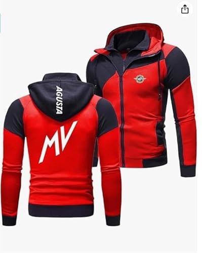 VGFSVGDD Herren Casual Hoodie Sweatshirt - 3D MV AG..U.S.TA Print Sports Unisex Long Sleeve Casual Cardigan Hoodie Spring Autumn Sweater Jacket von VGFSVGDD